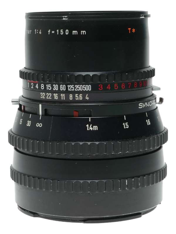 Carl Zeiss 1:4 150mm Sonnar T Hasselblad prime telephoto lens Synchro Compur