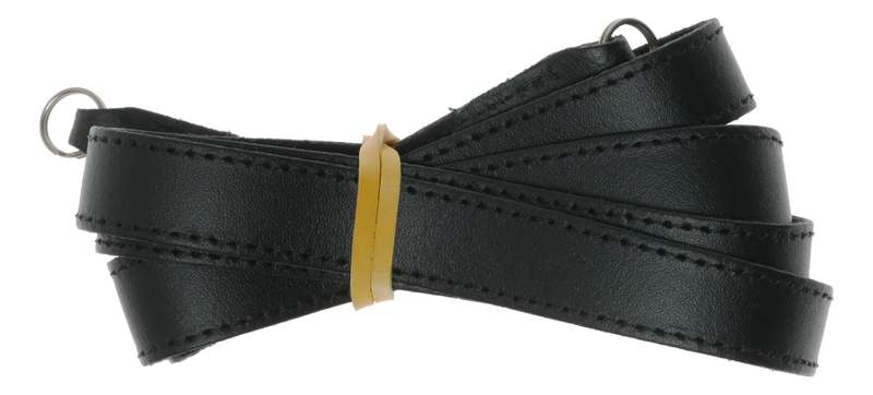 Leica M black leather RF camera neck strap with embossed logo excellent
