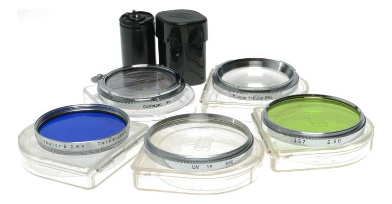 Zeiss Contarex Contapol 3x polarizing B56 Proxar f0.2m Close up lens S60 filters