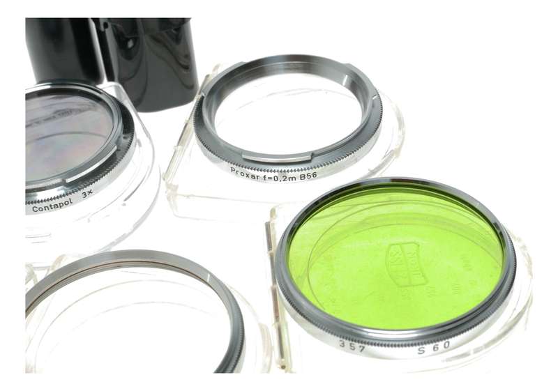 Zeiss Contarex Contapol 3x polarizing B56 Proxar f0.2m Close up lens S60 filters