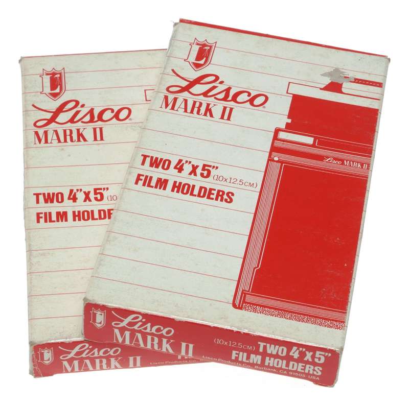 Lisco Mark II 4x5 double sheet film holders in box for large format camera