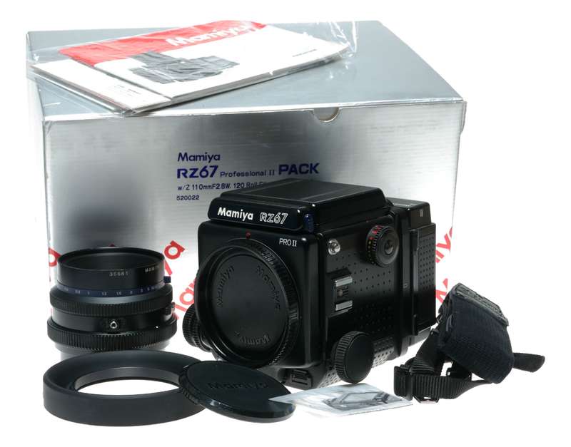 Mamiya RZ67 Pro II camera Pack 120 film back Sekor Z f=110mm 1:2.8 W in box