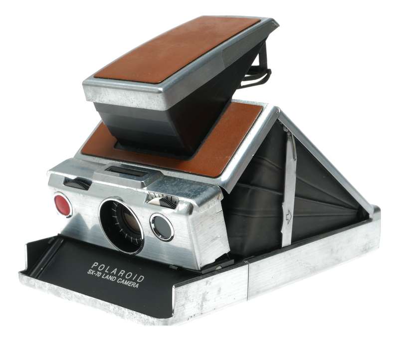 Polaroid SX-70 Land folding SLR instant film Camera with instructions leather case