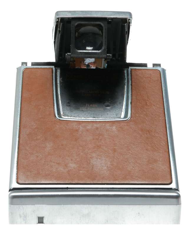 Polaroid SX-70 Land folding SLR instant film Camera with instructions leather case