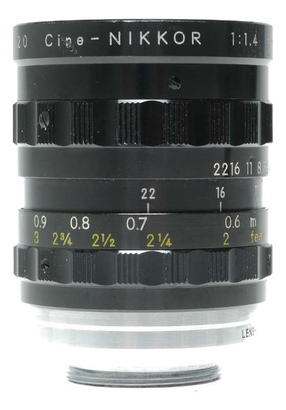 Nippon Kogaku Cine-Nikkor1:1.4 f=25mm C-mount Bolex H16 movie camera lens