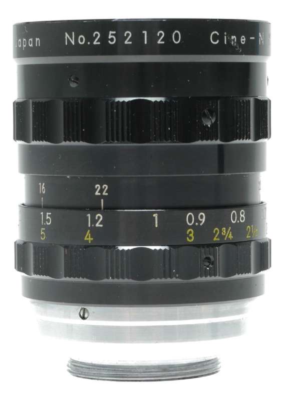 Nippon Kogaku Cine-Nikkor1:1.4 f=25mm C-mount Bolex H16 movie camera lens