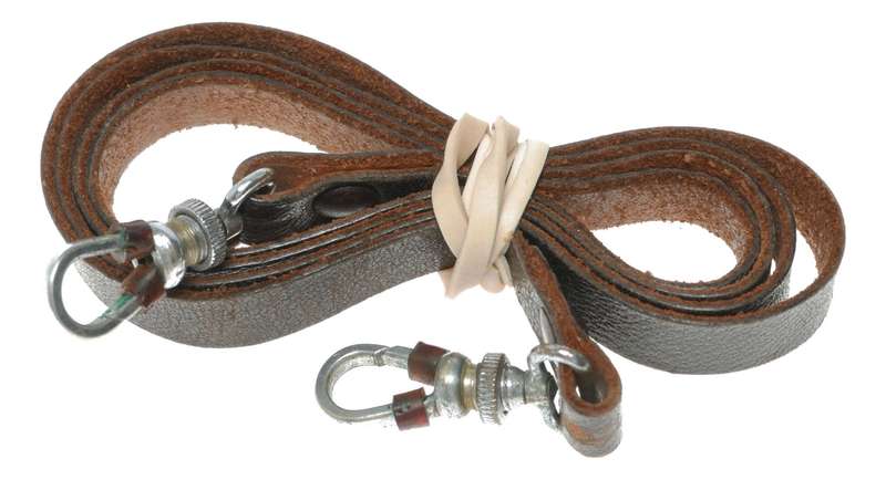 Leica III vintage brown leather camera strap for 35mm film rangefinder