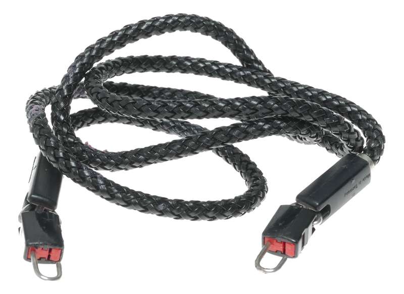Benser black leather braided cable Leica camera neck shoulder strap with clips