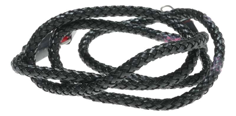 Benser black leather braided cable Leica camera neck shoulder strap with clips