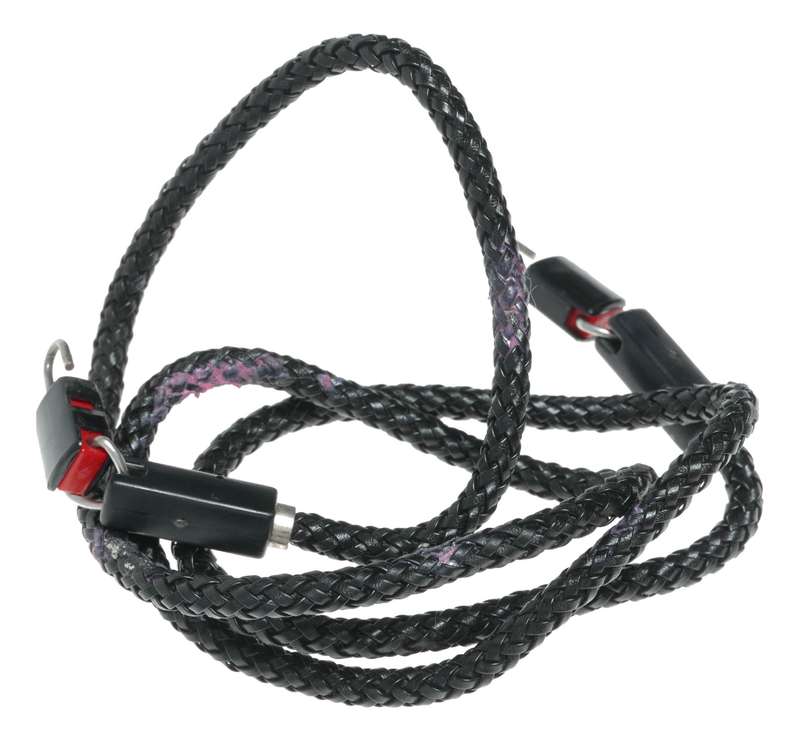 Benser black leather braided cable Leica camera neck shoulder strap with clips
