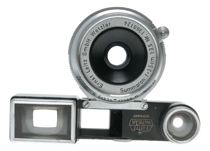 Leitz Wetzlar Summaron f=3.5cm 1:3.5 Leica M RF camera lens goggles shade hood