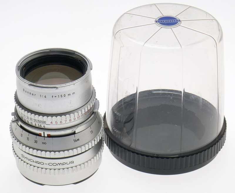 HASSELBLAD ZEISS SONNAR CHROME f=150mm FITS 500 C/M CAMERA CAPS 1:4/150mm KEEPER