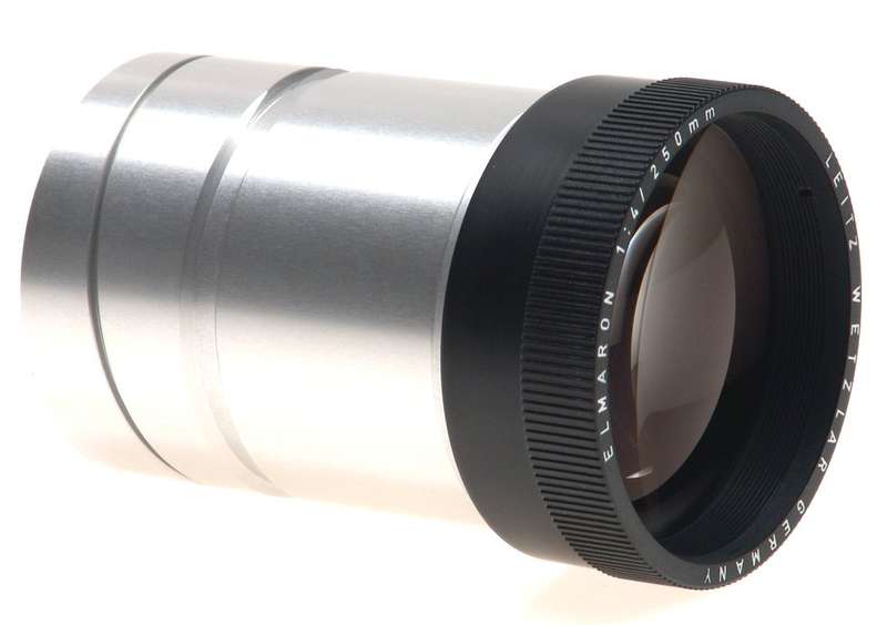LEICA ELMARON 4/250 mm PRADOVIT NEW LENS CASED NR LEITZ