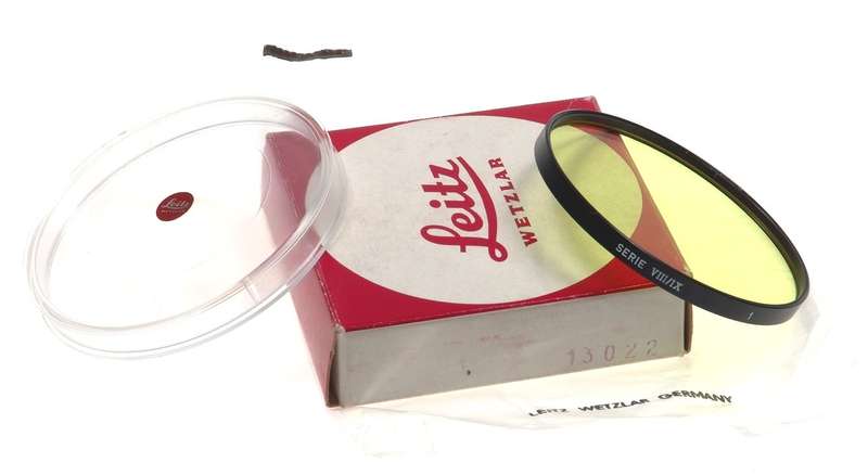 LEITZ YELLOW CAMERA LENS CONTRAST FILTER 1 SERIE VIII/IX YELLOW NEW 13022 LEICA