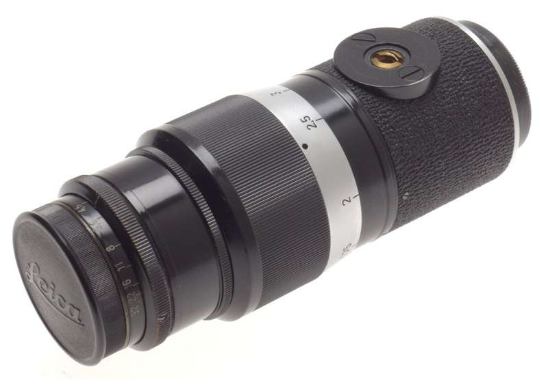 LEICA BLACK PAINT SHARK SKIN 1:4.5/135mm HEKTOR RARE M39 SCEW MOUNT CAMERA LENS