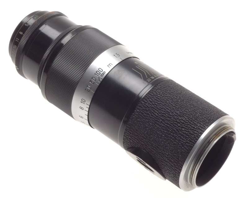 LEICA BLACK PAINT SHARK SKIN 1:4.5/135mm HEKTOR RARE M39 SCEW MOUNT CAMERA LENS