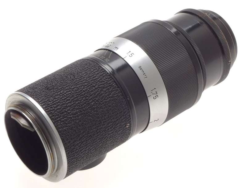 LEICA BLACK PAINT SHARK SKIN 1:4.5/135mm HEKTOR RARE M39 SCEW MOUNT CAMERA LENS