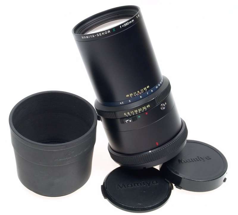 MAMIYA-SEKOR Z RZ CAMERA LENS f=360mm 1:6 HOOD CAP RARE