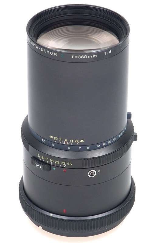 MAMIYA-SEKOR Z RZ CAMERA LENS f=360mm 1:6 HOOD CAP RARE