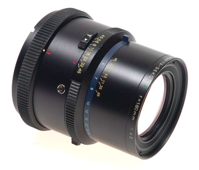 MAMIYA-SEKOR RZ CAMERA LENS f=180mm 1:4.5 HOOD CAPS NR