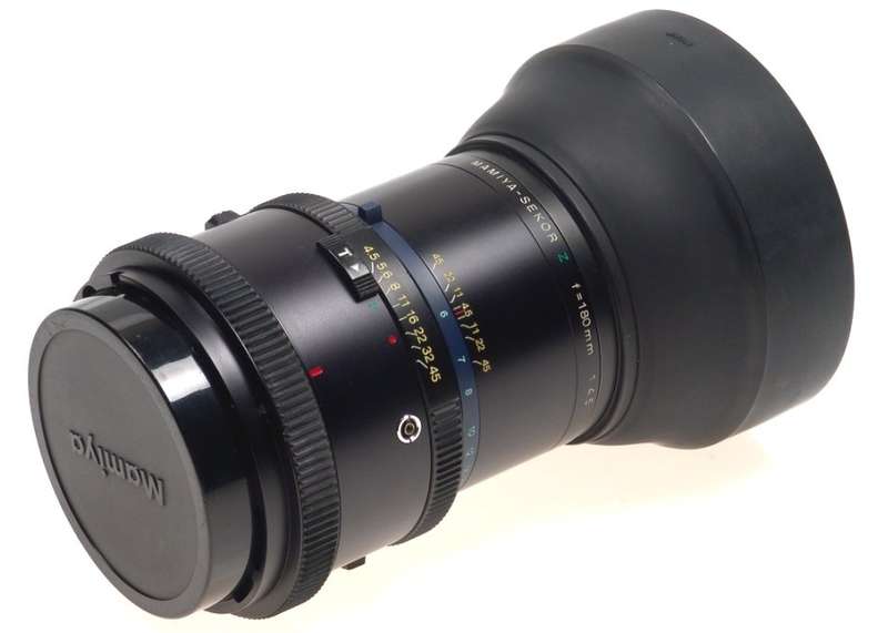 MAMIYA-SEKOR RZ CAMERA LENS f=180mm 1:4.5 HOOD CAPS NR