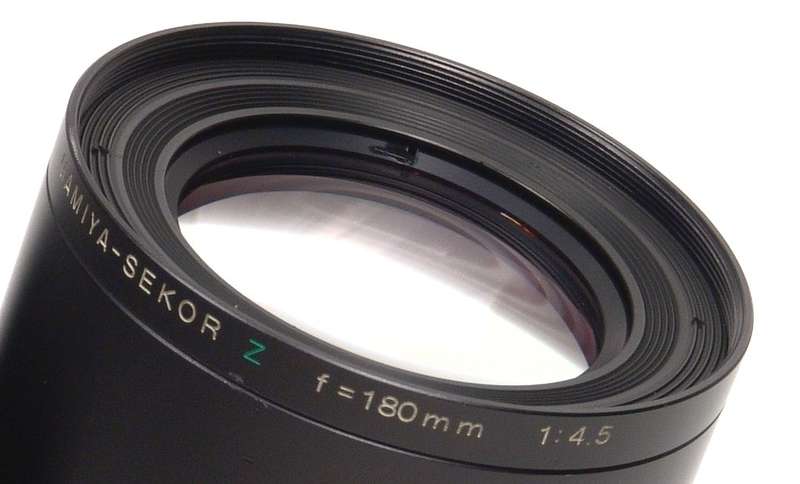 MAMIYA-SEKOR RZ CAMERA LENS 1:4.5 f=180mm HOOD CAPS NR