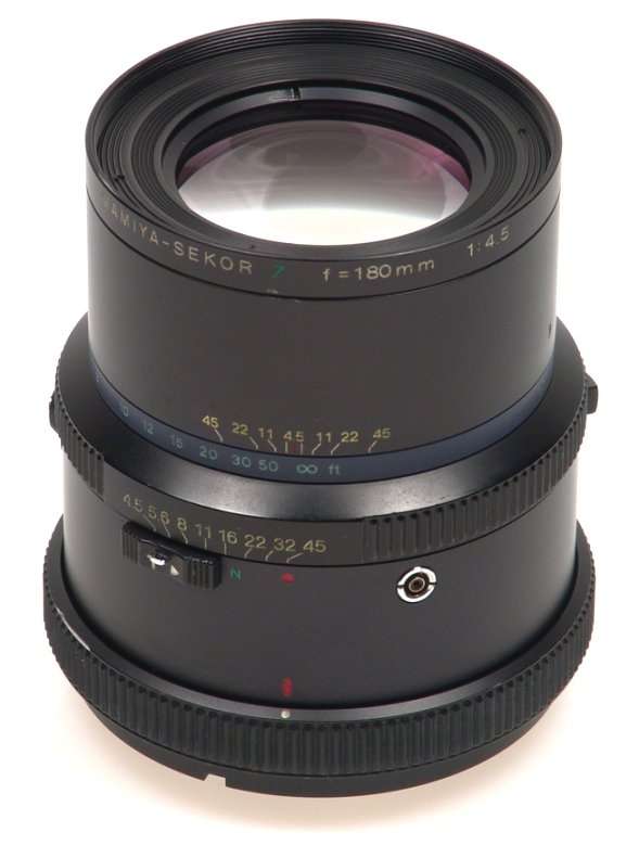 MAMIYA-SEKOR RZ CAMERA LENS 1:4.5 f=180mm HOOD CAPS NR