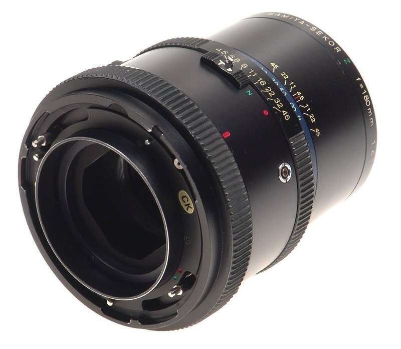 MAMIYA-SEKOR RZ CAMERA LENS 1:4.5 f=180mm HOOD CAPS NR