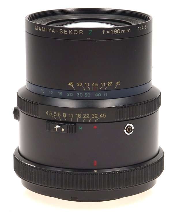 MAMIYA-SEKOR RZ CAMERA LENS 1:4.5 f=180mm HOOD CAPS NR
