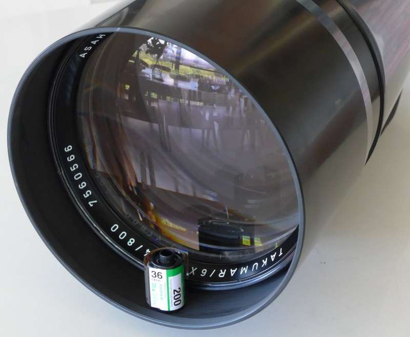 PENTAX 6x7 camera lens 4/800 Mega rare SMC Takumar tele f=800mm cased Mint