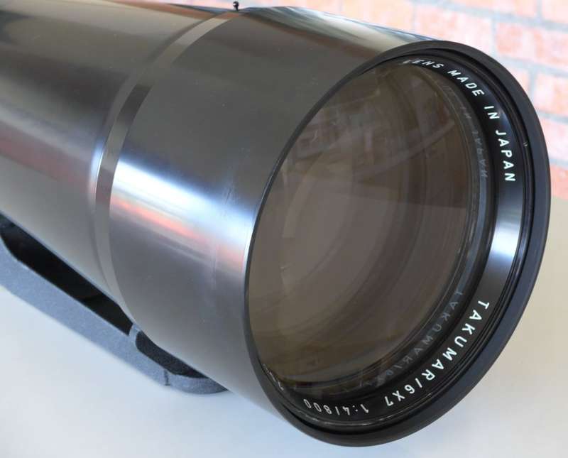 PENTAX 6x7 camera lens 4/800 Mega rare SMC Takumar tele f=800mm cased Mint