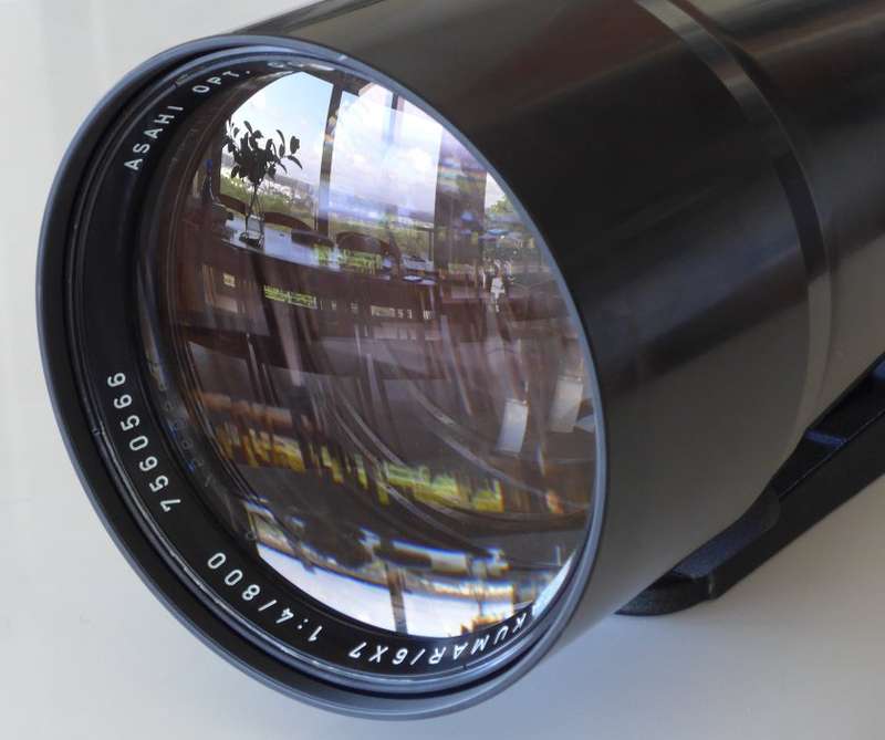 PENTAX 6x7 camera lens 4/800 Mega rare SMC Takumar tele f=800mm cased Mint