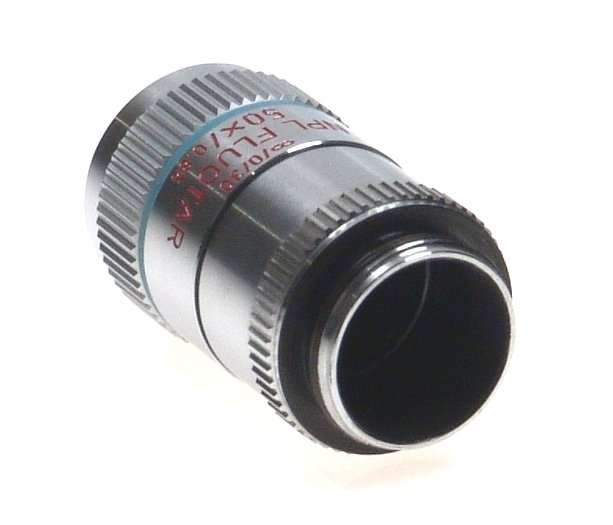 LEITZ MICROSCOPE OBJECTIVE LENS NPL FLUOTAR 50x/0.85 NR
