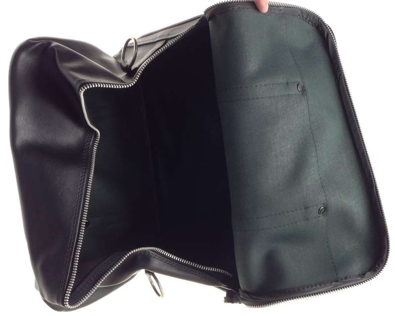 BLACK UNIVERSAL VINTAGE CLASSIC CAMERA CASE UNUSUAL DESIGN RED VELVET INLAY USED