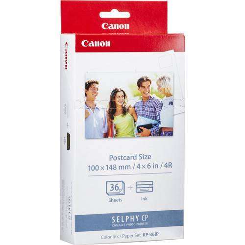 Canon KP-36IP SELPHY Ink & Paper Set Postcard Size for 36 Prints