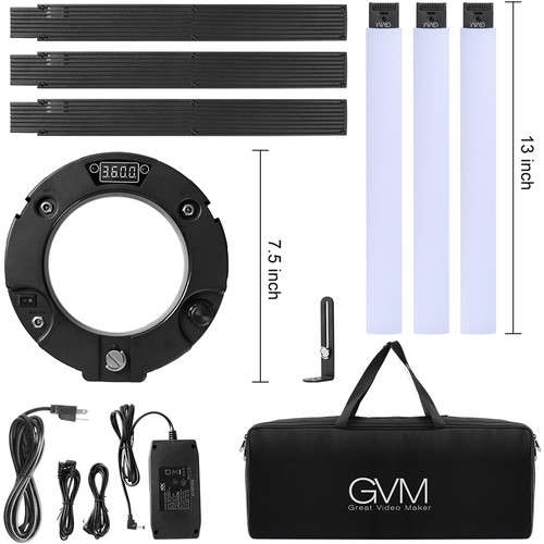 GVM-600S LED Ring Light Live Broadcasting Lamp