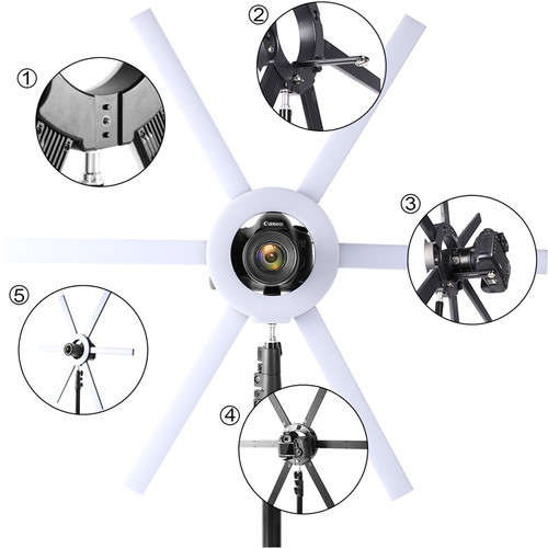 GVM-600S LED Ring Light Live Broadcasting Lamp