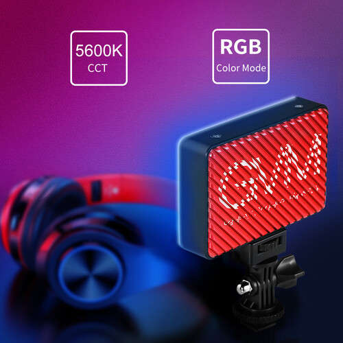 GVM 7S RGB LED On-Camera Video Light with Wi-Fi Control