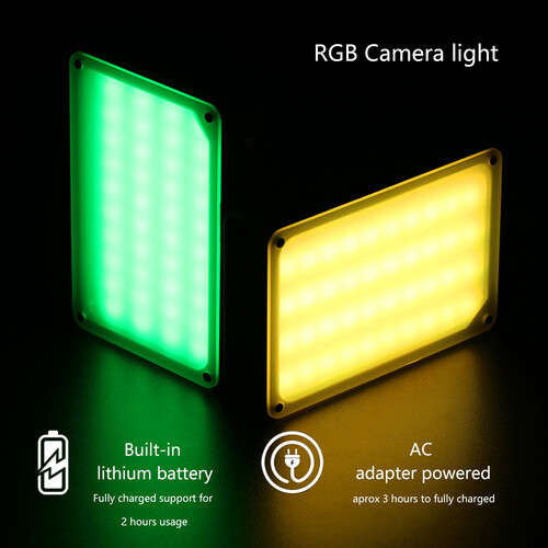 GVM 7S RGB LED On-Camera Video Light with Wi-Fi Control