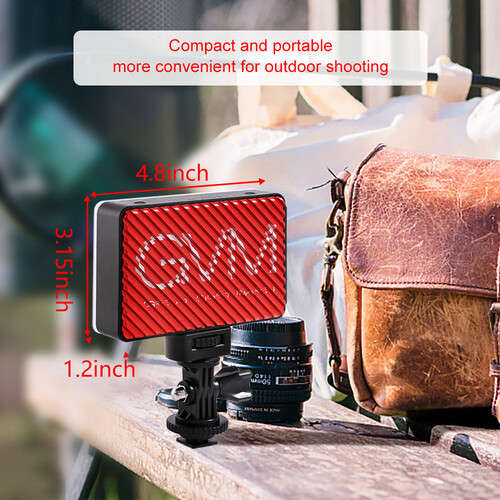 GVM 7S RGB LED On-Camera Video Light with Wi-Fi Control