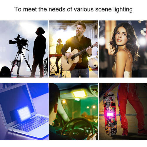 GVM 7S RGB LED On-Camera Video Light with Wi-Fi Control