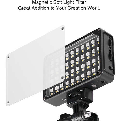 GVM 7S RGB LED On-Camera Video Light with Wi-Fi Control