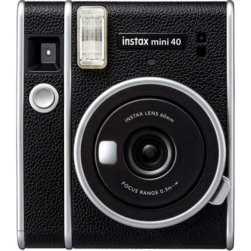Fujifilm INSTAX MINI 40 Instant Camera Kit 3 (Camera, Case, Film-Black)