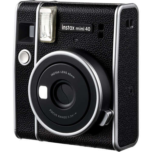 Fujifilm INSTAX MINI 40 Instant Camera Kit 3 (Camera, Case, Film-Black)