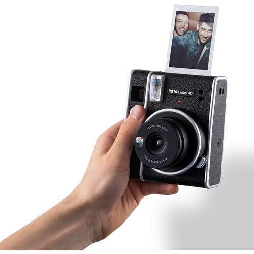 Fujifilm INSTAX MINI 40 Instant Camera Kit 3 (Camera, Case, Film-Black)