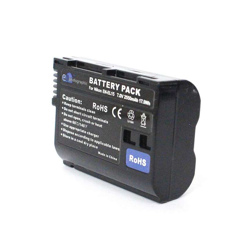 E-Photographic 2080 mAh Lithium Replacement Battery for EN-EL15C Nikon DSLR Cameras