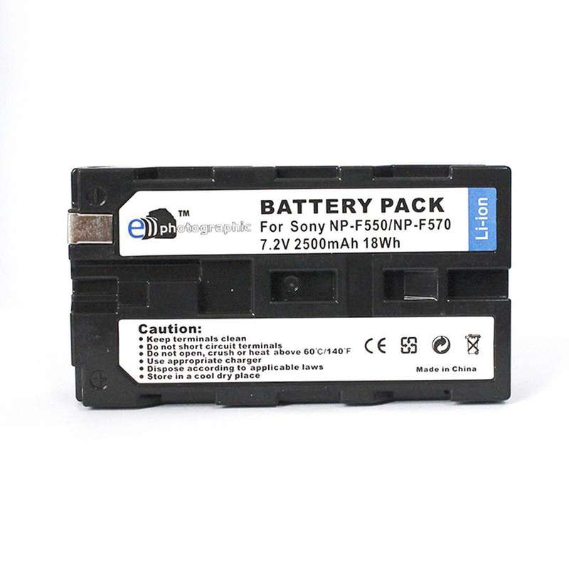 The E-Photographic NP-F550 2500 mAh Lithium Battery for Sony