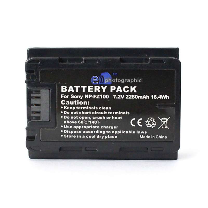 E-Photographic NP-FZ100 2280 mAh Lithium Battery for Sony