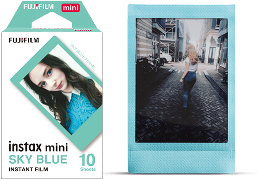Fujifilm INSTAX MINI Instant Film-Sky Blue (10 Exposures)