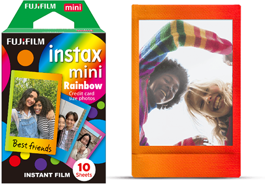 Fujifilm INSTAX MINI Instant Film-Rainbow (10 Exposures)
